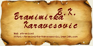 Branimirka Karavesović vizit kartica